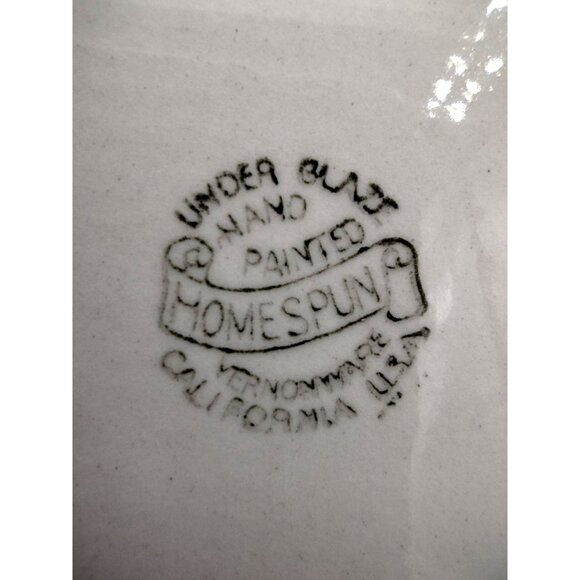 Serving Platter Vernonware Homespun Chop Plate Metlox Poppytrail Vintage 1950s - Picture 2 of 12